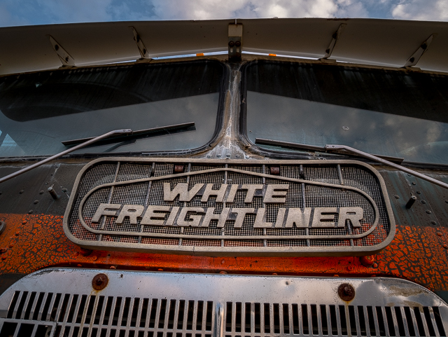 White Freightliner Cabover