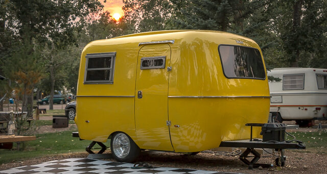 Vintage Yellow Boler Trailer